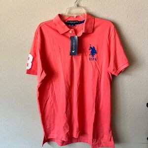 NWT salmon pink polo shirt